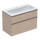 Geberit Ensemble meuble-lavabo iCon 90x63x48 cm, blanc, chêne, poignée lava mat-1