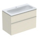 Geberit Ensemble meuble-lavabo iCon 90x63x48 cm, blanc, surface haute brillance, taille mate-1