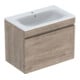 Geberit Ensemble meuble lavabo Renova Plan 80x62,2x48 cm, corps noyer, lavabo blanc-1