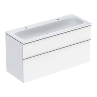 Geberit Ensemble meuble vasque iCon 120x63x48 cm, blanc, blanc brillant, T. vc