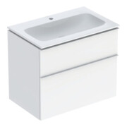 Geberit Ensemble meuble vasque iCon 75x63x48 cm, blanc, blanc brillant, taille blanche moyenne