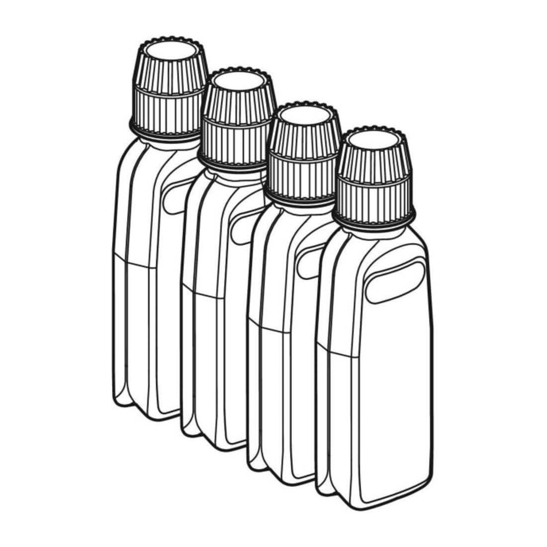Geberit Entkalkungsmittel AquaClean 4 Stück, 125ml Flasche