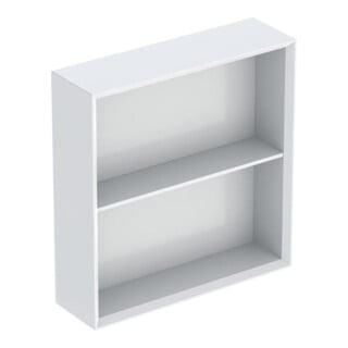 Geberit Étagère 45x46,7x13,2 cm, carrée, blanc laqué brillant