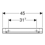 Geberit Étagère murale 45x5,5x13 cm, gris sable/thermolaqué mat-5