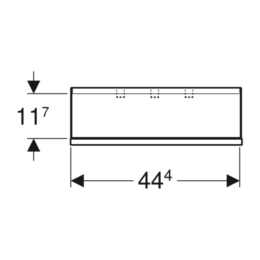 Geberit Étagère Smyle Square 45x14,8x14,3 cm, blanc brillant