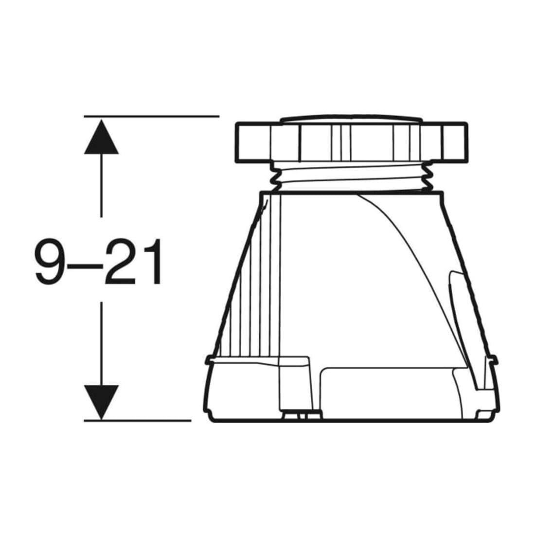 Geberit Füße für Duschwanne, 9-21cm