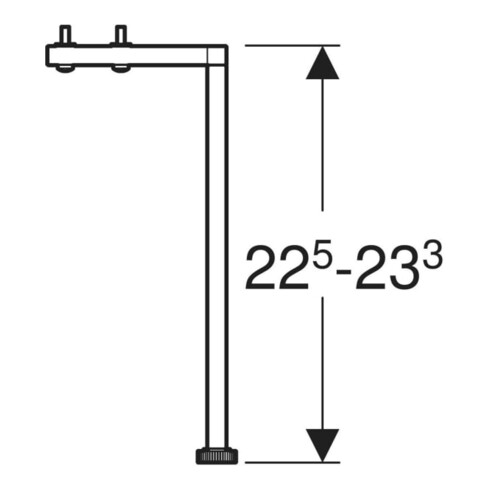 Geberit Füße-Set 21,7cm, hochglanz-verchromt