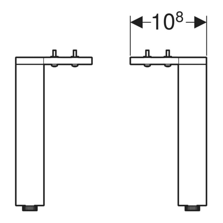Geberit Füße-Set 21,7cm, hochglanz-verchromt