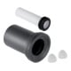 Geberit Garniture de raccordement d 90mm, 185mm, pour WWC, PE/PP, mat chromé-1