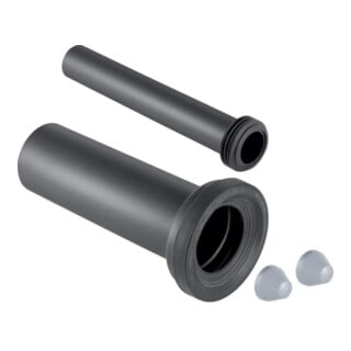 Geberit Garniture de raccordement d 90mm, 300mm, pour WWC, PE-HD, mat chromé