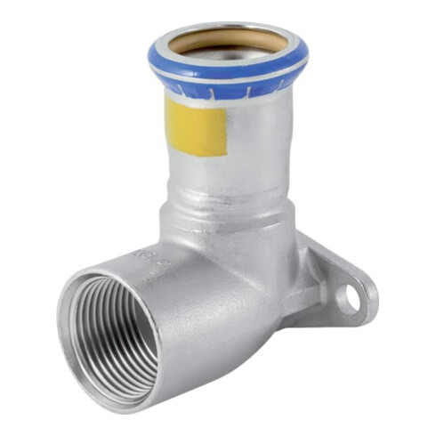 Geberit Gas-Anschlusswinkel Mapress 90G, Edelstahl, 22mmxRp 3/4, Länge 51mm