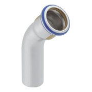 Geberit Gas-Bogen Mapress 45Gr, m Einschubende, Edelstahl, d= 15mm