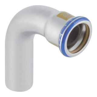 Geberit Gas-Bogen Mapress 90G, m Einschubende, Edelstahl, d= 42mm