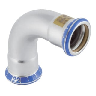 Geberit Gas-Bogen Mapress 90Grad, Edelstahl, d= 22mm