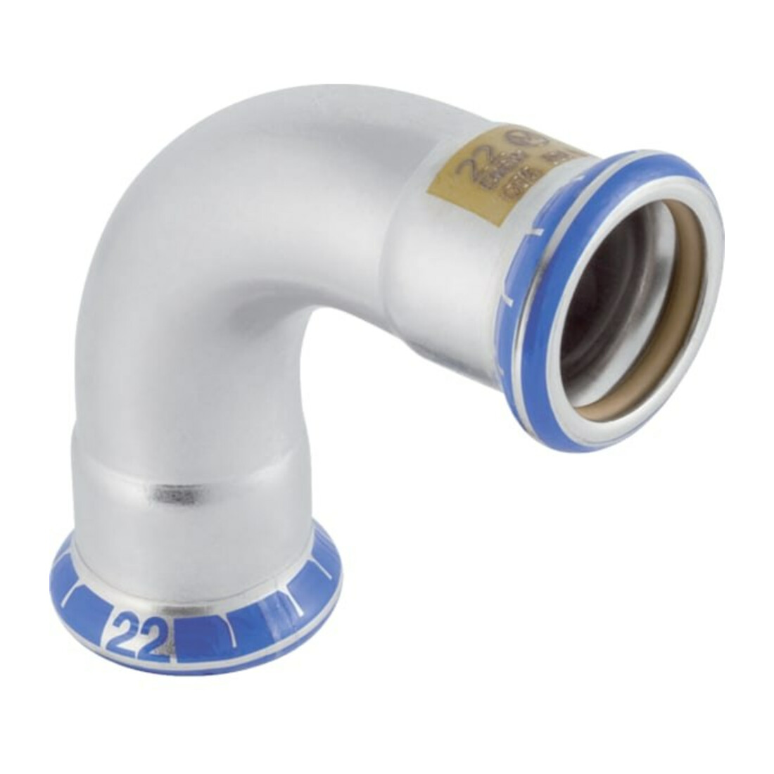 Geberit Gas-Bogen Mapress 90Grad, Edelstahl, d= 35mm
