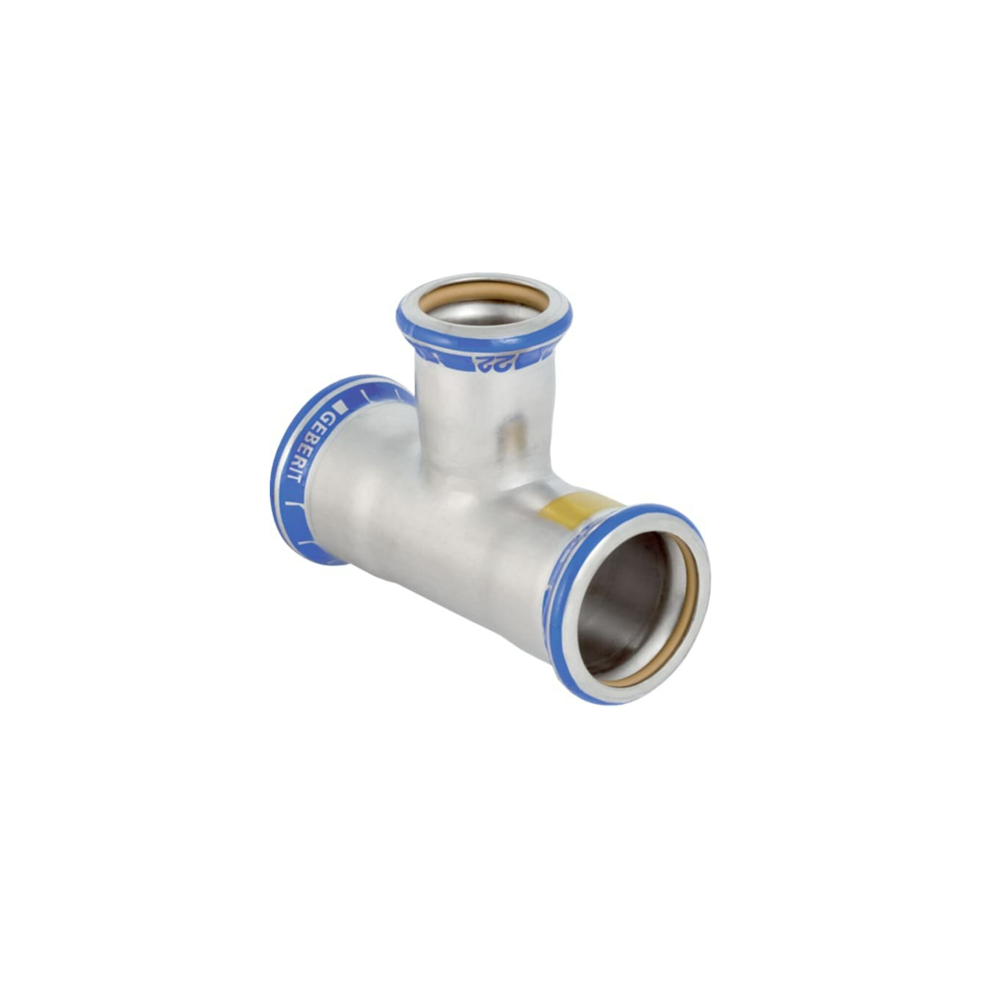 Geberit Gas-T-Stück Mapress d= 35x22x35mm, reduziert, Edelstahl