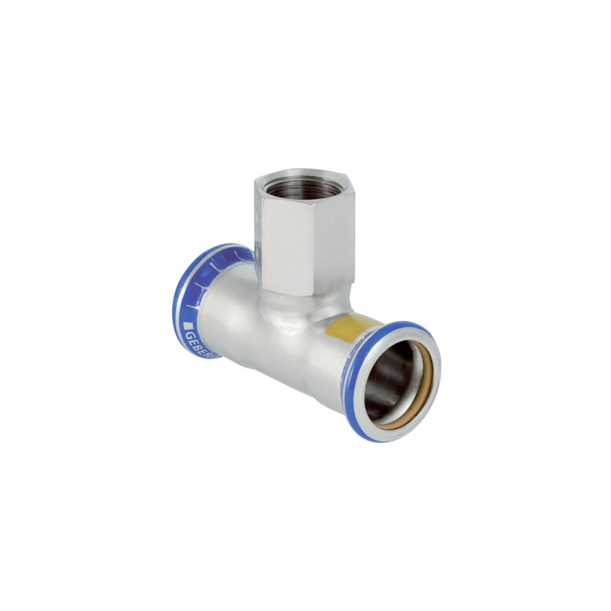 Geberit Gas-T-Stück Mapress d 54xR 2, f Nat u Flüssiggas, Edelstahl
