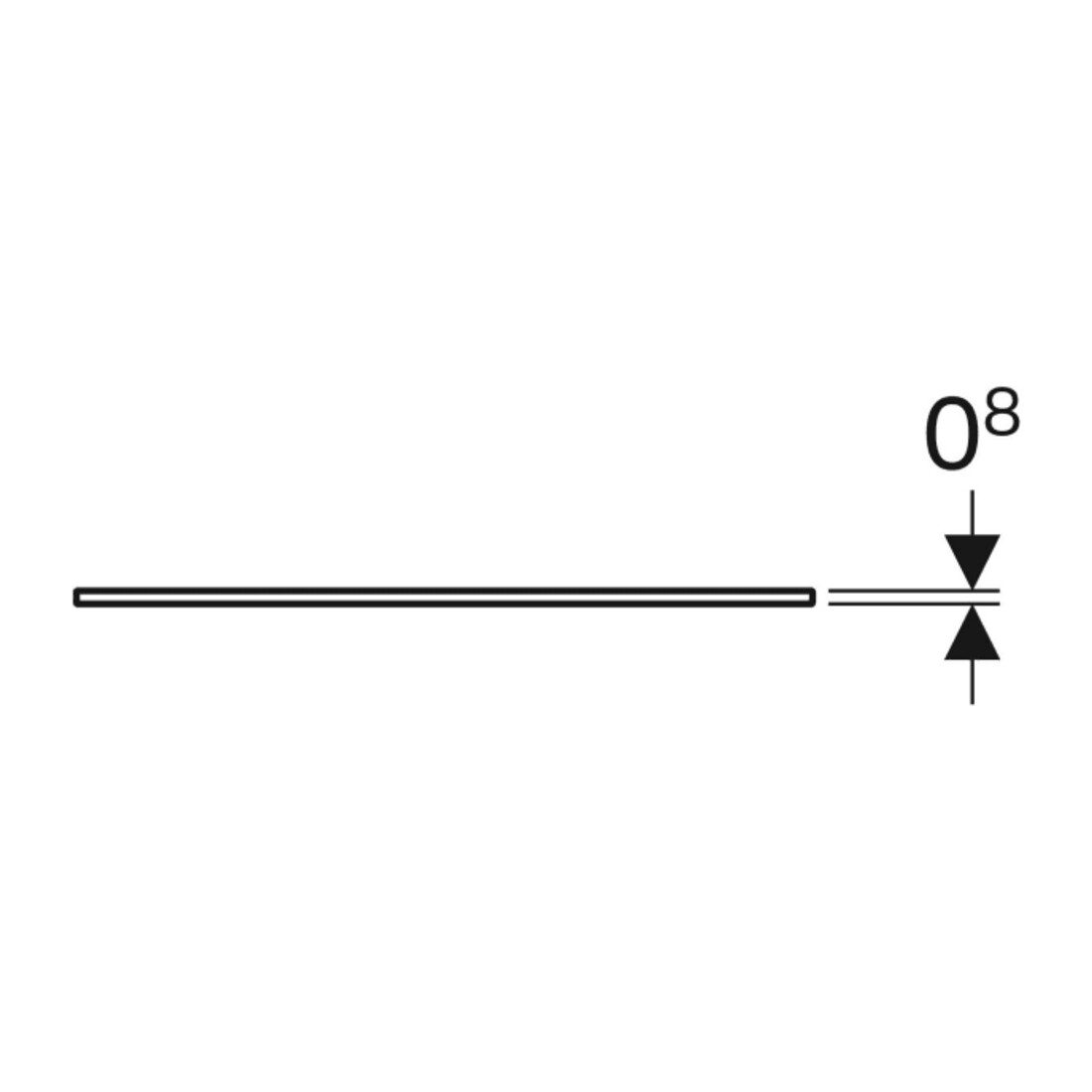 Geberit Glasablage Xeno2 45x0,8x45cm