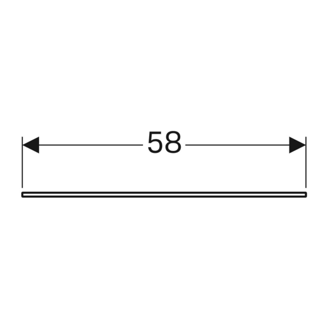 Geberit Glasablage Xeno2 58x0,8x45cm