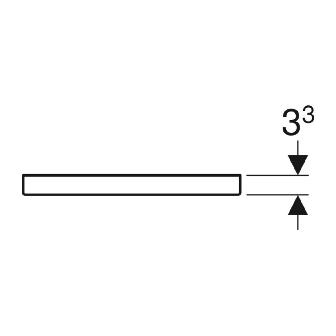 Geberit Griff iCon 36,7cm, weiß/pulverbeschichtet matt