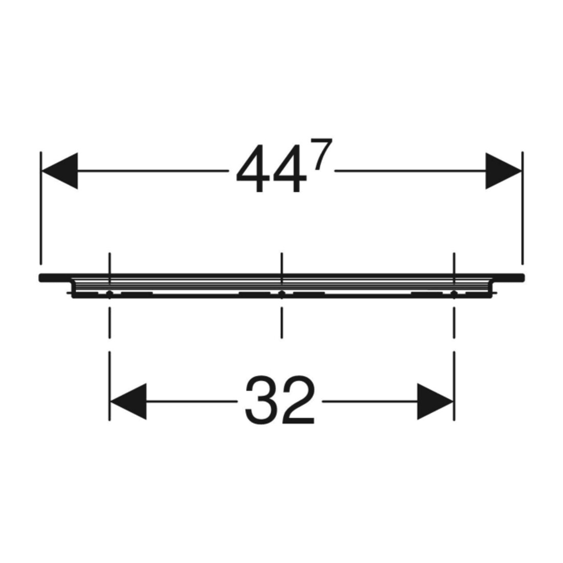 Geberit Griff iCon 44,7cm, hochglanz verchromt