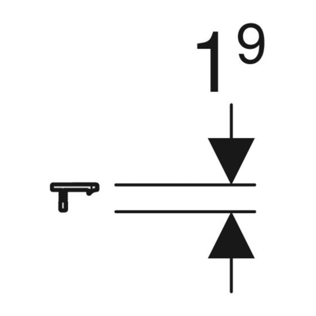 Geberit Griff iCon 44,7cm, lava/pulverbeschichtet matt