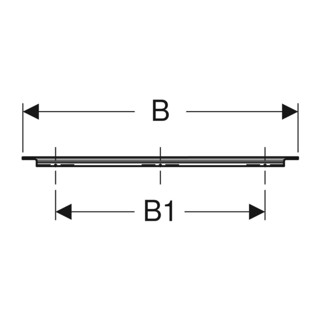 Geberit Griff iCon 51,7cm, sw matt/pulverbeschichtet matt