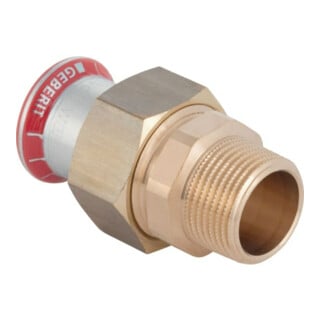 Geberit GV Mapress C-St. d 22mmxR 1, plat, avec AG, galvanisé