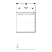 Geberit Hängeschrank 45x46,7x15cm, qu., 1 T, E nat./Mel. S-5