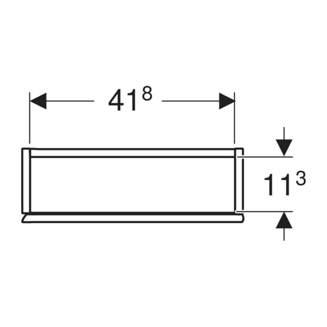 Geberit Hängeschrank 45x46,7x15cm, qu., 1 T, nuss/Mel. Struk.