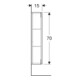 Geberit Hängeschrank 45x70x15cm, re, 1 T., nuss/Mel. Struk.