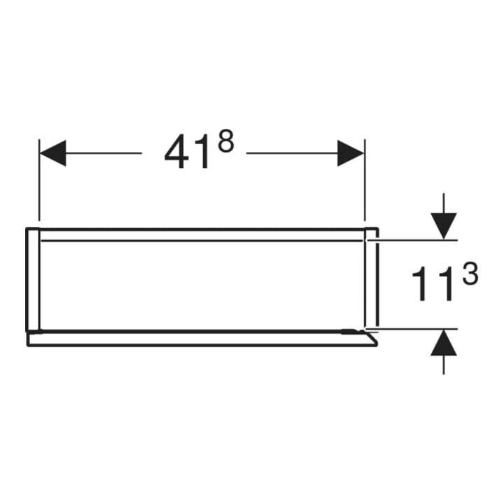 Geberit Hängeschrank 45x70x15cm, re, 1 T., w/lack. hochgl.