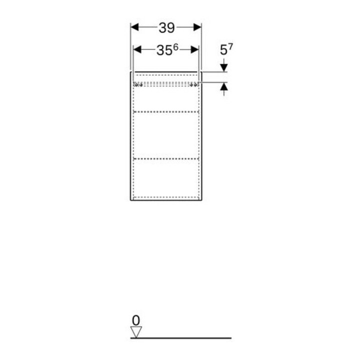Geberit Hängeschrank RENOVA PLAN 390 x 700 x 173 mm Lack weiß hochglanz