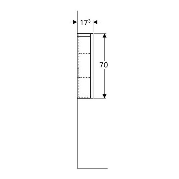 Geberit Hängeschrank RENOVA PLAN 390 x 700 x 173 mm Lack weiß hochglanz