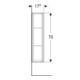 Geberit Hängeschrank Renova Plan 39x70x17,3cm, 1 T., we., lack. hochgl.