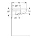 Geberit Halb-Einbauwaschtisch VariForm 55x45cm, m Hahnl., m ÜL, quadr., weiß