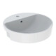 Geberit Halb-Einbauwaschtisch VariForm d 50, m Hahnl., m ÜL, rd, weiß KeraTect-1