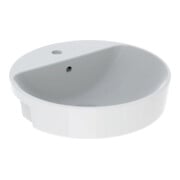 Geberit Halb-Einbauwaschtisch VariForm d 50, m Hahnl., m ÜL, rd, weiß KeraTect