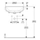 Geberit Halb-Einbauwaschtisch VariForm d 50, m Hahnl., m ÜL, rd, weiß KeraTect-2