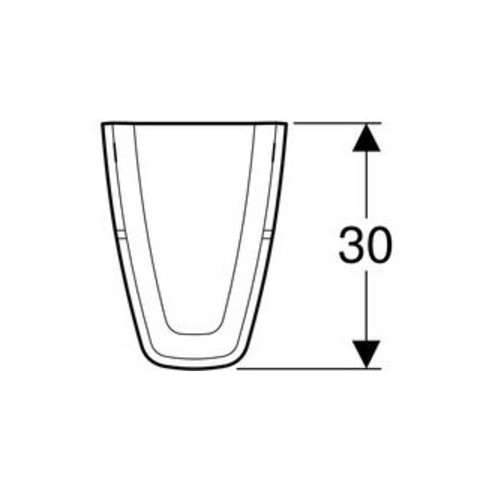 Geberit Halbsäule Renova Plan we., f WT, mit Befestigungsmaterial