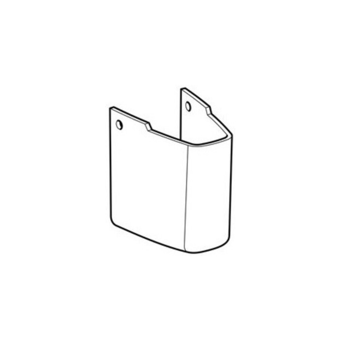 Geberit Halbsäule Renova Plan we., f WT, mit Befestigungsmaterial