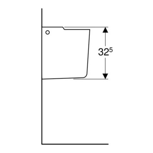 Geberit Halbsäule Renova Plan we., f WT, mit Befestigungsmaterial