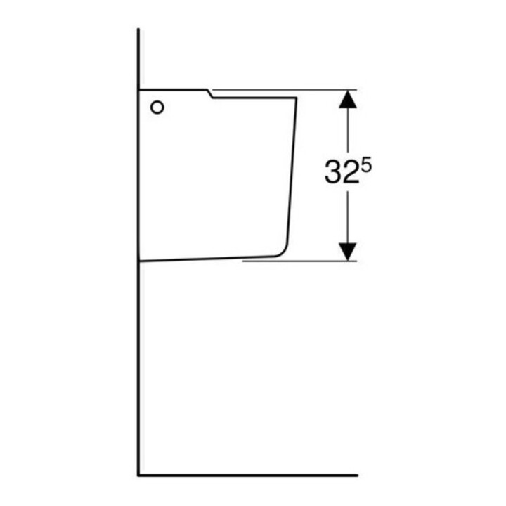 Geberit Halbsäule Renova Plan we., f WT, mit Befestigungsmaterial