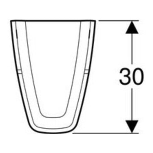 Geberit Halbsäule Renova Plan we., f WT, mit Befestigungsmaterial