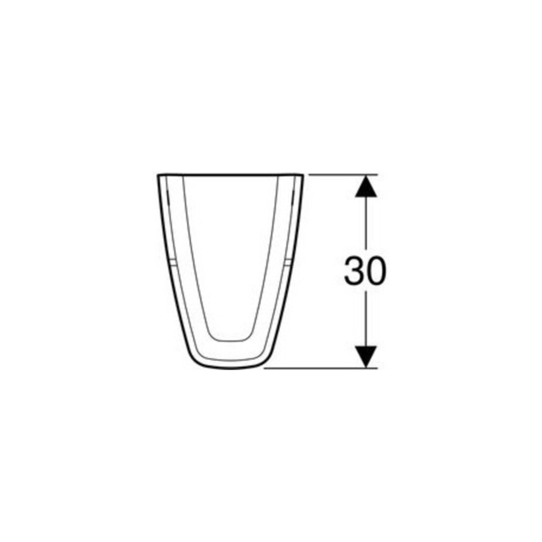 Geberit Halbsäule Renova Plan we., f WT, mit Befestigungsmaterial
