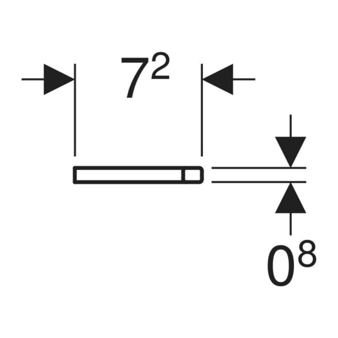 Geberit Handtuchhalter f Badezimmermöbel, 40cm, hgl-vc