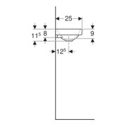Geberit Handwaschbecken Acanto 40x25cm, asy, o Ü, Hahnl. re, we. K-Tect-4