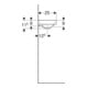Geberit Handwaschbecken Acanto 40x25cm, asy, o Ü, Hahnl. re, we. K-Tect