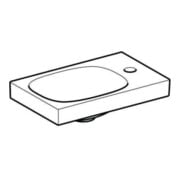 Geberit Handwaschbecken Acanto 40x25cm, asym., o. ÜL, Hahnl. re, weiß-2