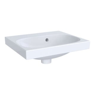Geberit Handwaschbecken Acanto 45 x 38 cm weiß ohne Hahnloch mit Überlauf